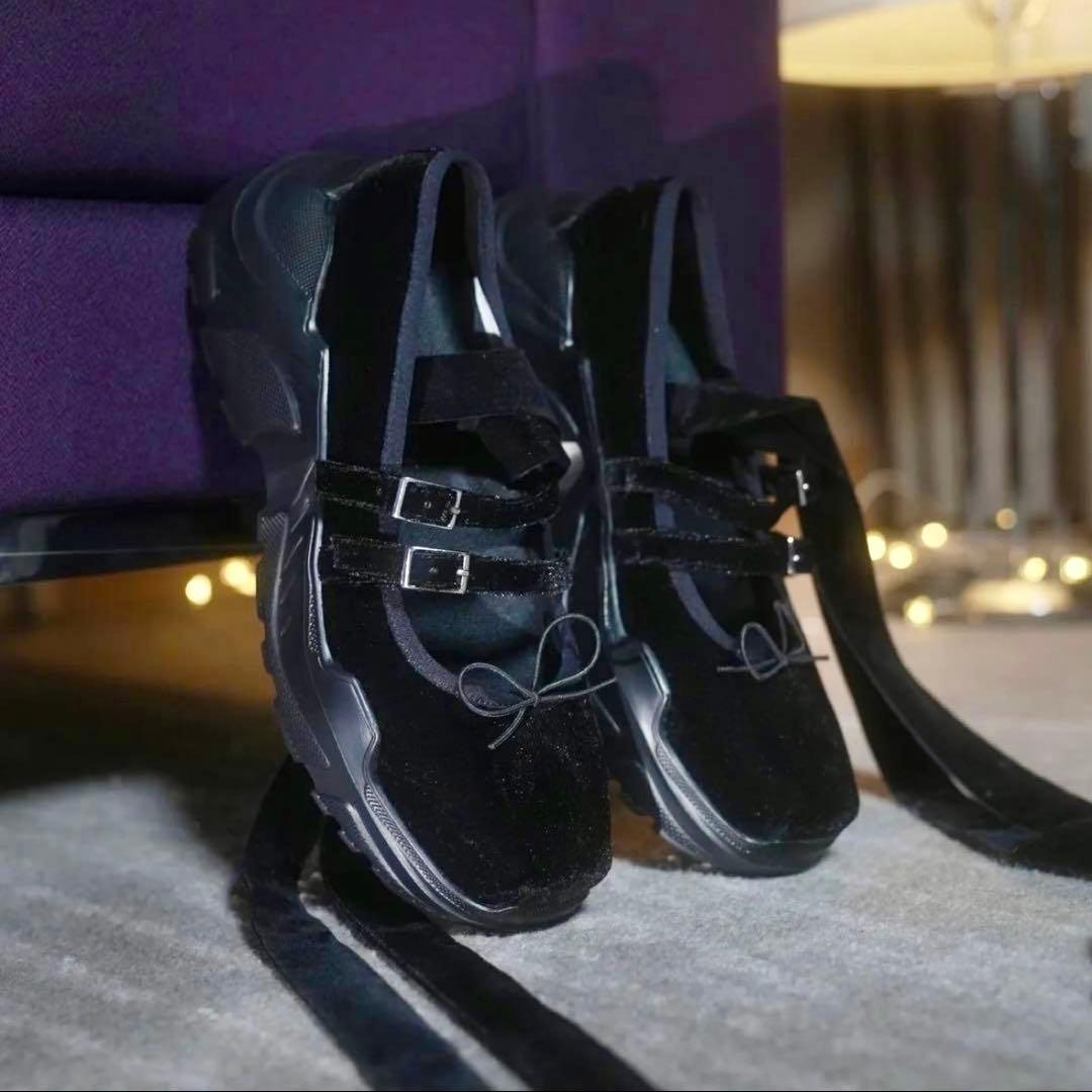 【美品】Giselle Black velvet×Black 36