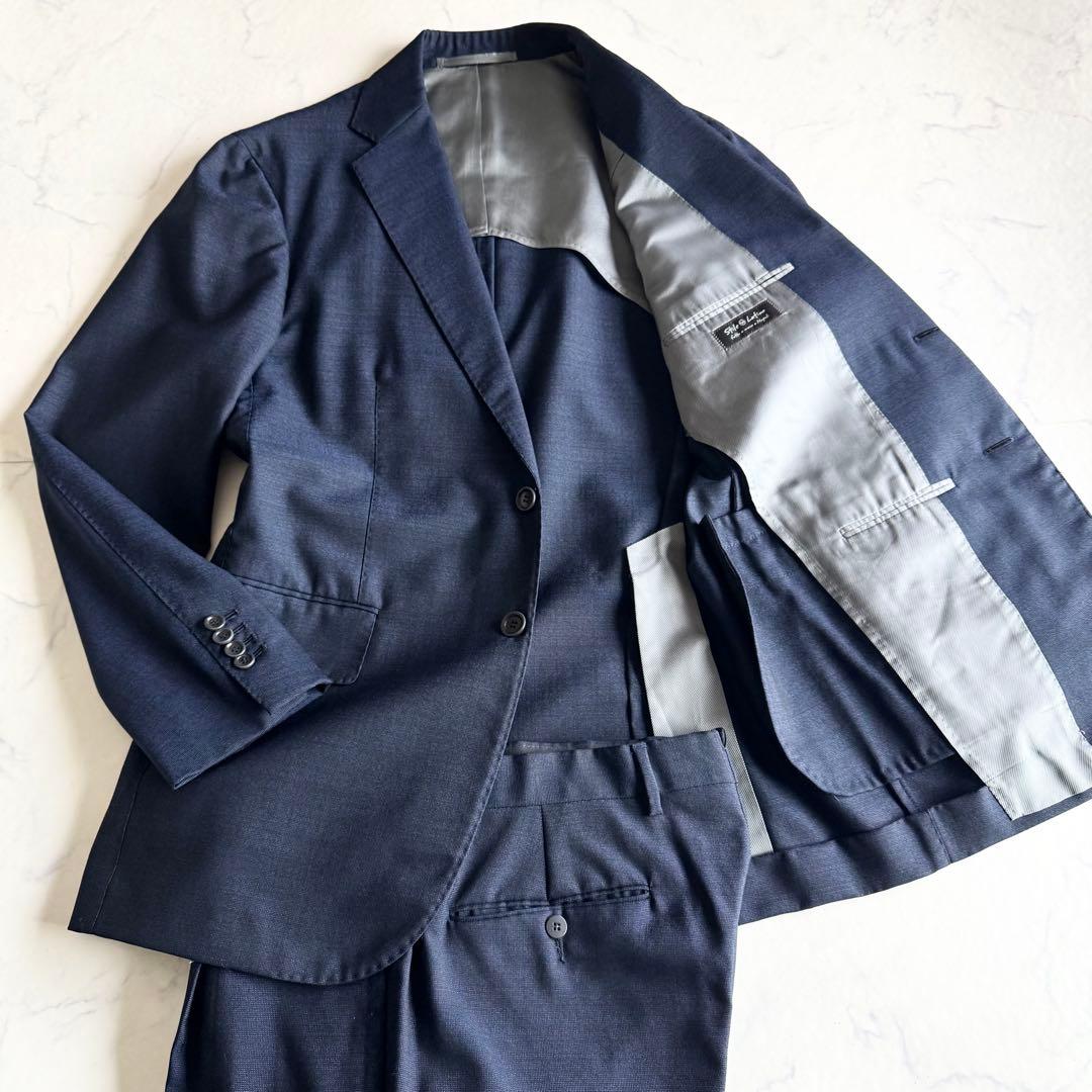 美品 近年モデル スティレラティーノ LEO セットアップスーツ ウール 46