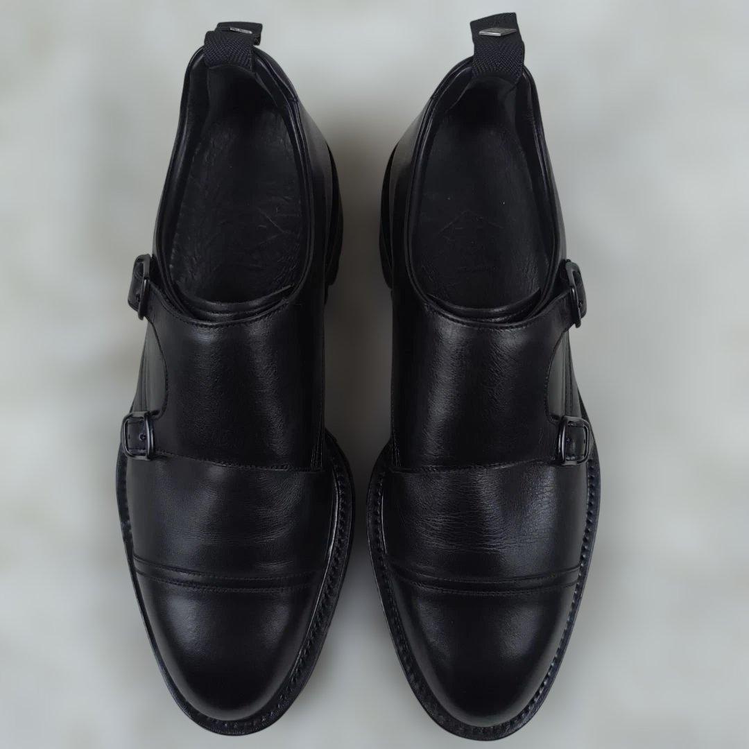 希少✨極美品 WH ベックオム別注 ドレスシューズ レザー ダブルモンク 黒