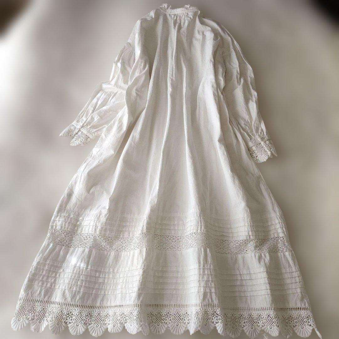 MEDE19F 大きいサイズ 3L ヴィンテージライク ネグリジェ風ワンピース