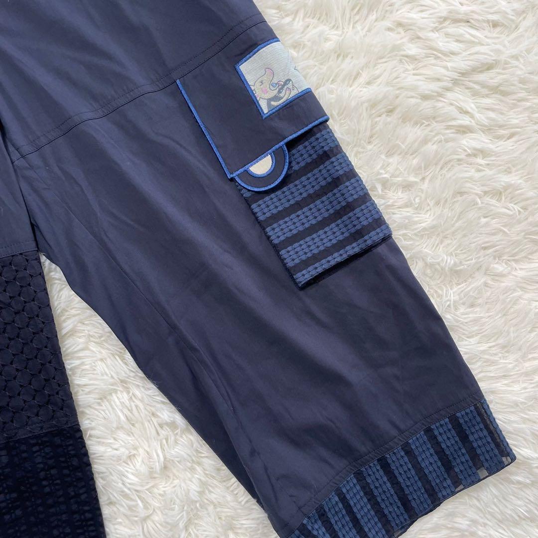 【美品】OLLEBOREBLA アルベロベロ　パンツ　リネン混　日本製 ネイビー