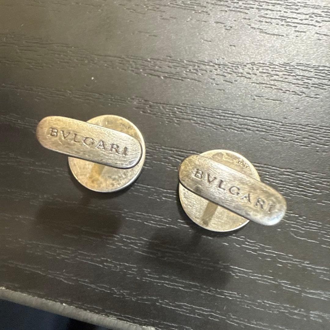 BVLGARI ブルガリ　オニキス/Ag925スターリングシルバーカフス　美品