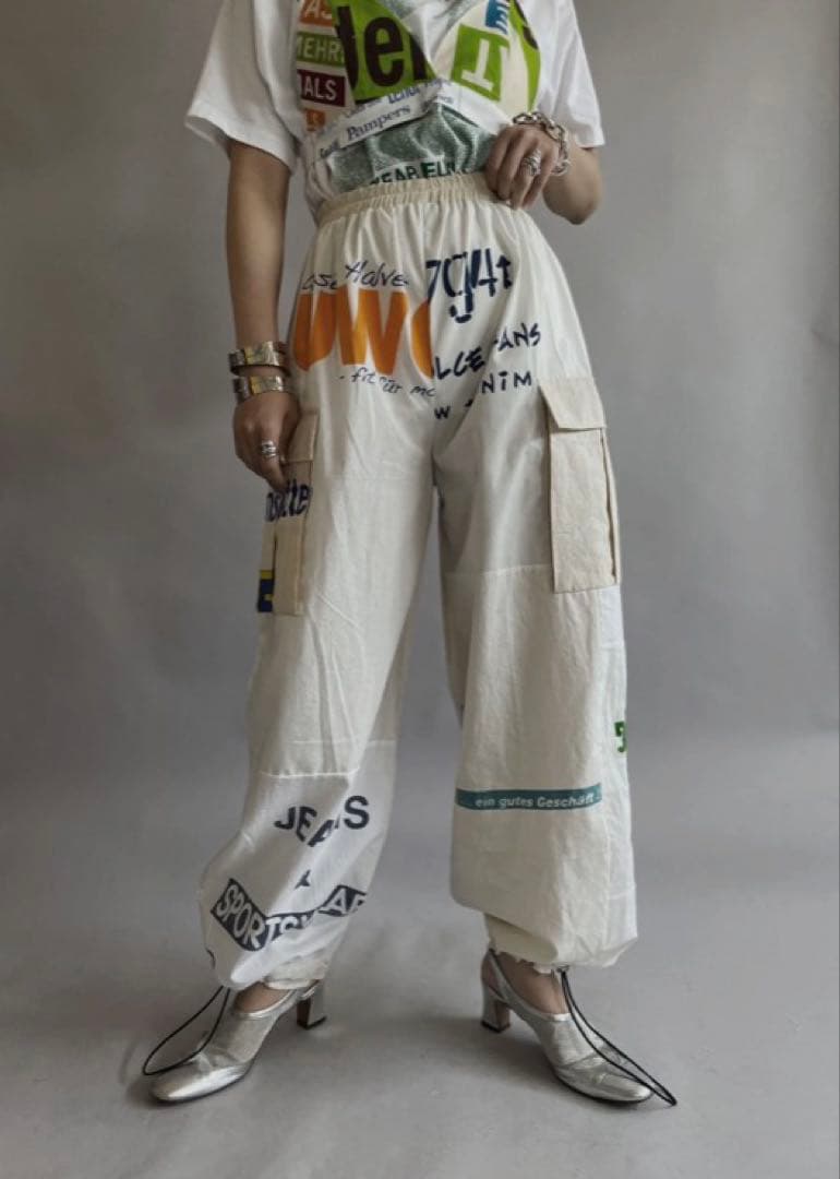 the tiny shop mori リメイクワークパンツ