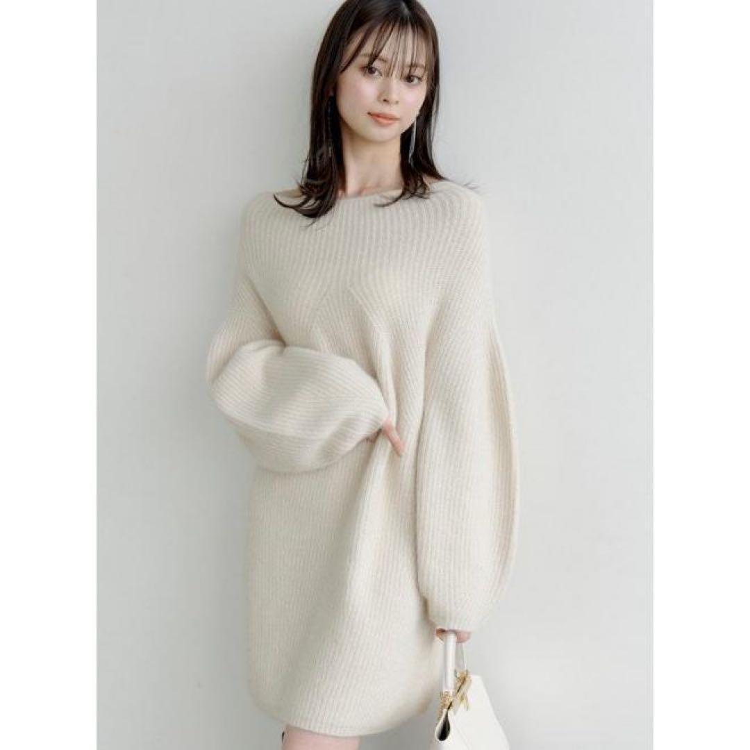 【美品】SNIDEL ラクーンミニニットワンピース