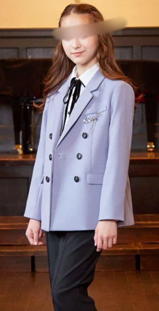 卒業式　パンツスーツ　160 ELLE PINK-latteシューズ　セット