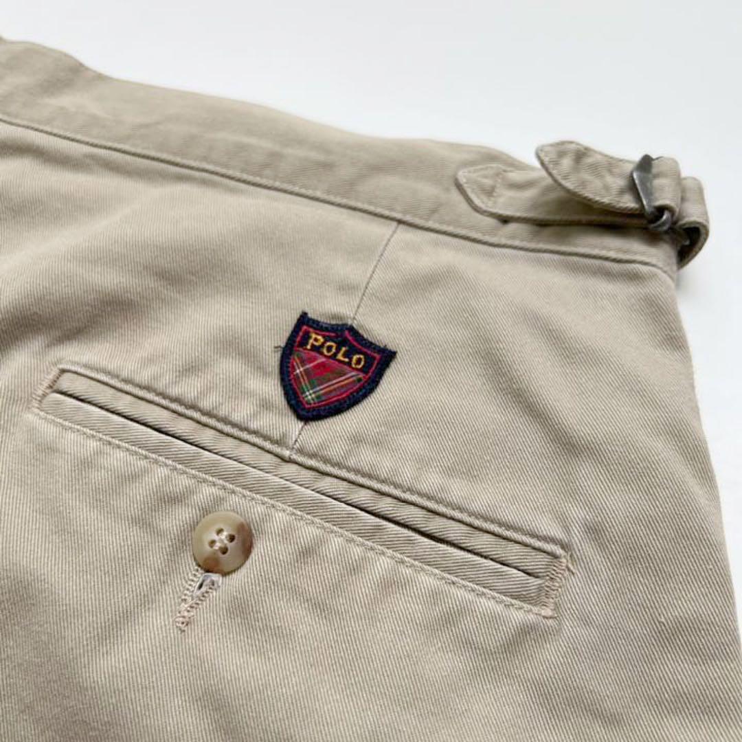 【USA製】80-90s Polo ラルフローレン チノ グルカショーツ W38