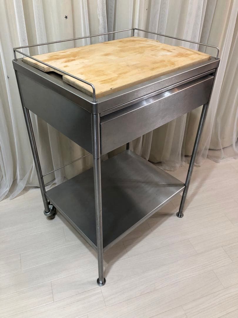 IKEA FLYTTA イケア フリッタ ステンレス製キャスター付キッチンワゴン