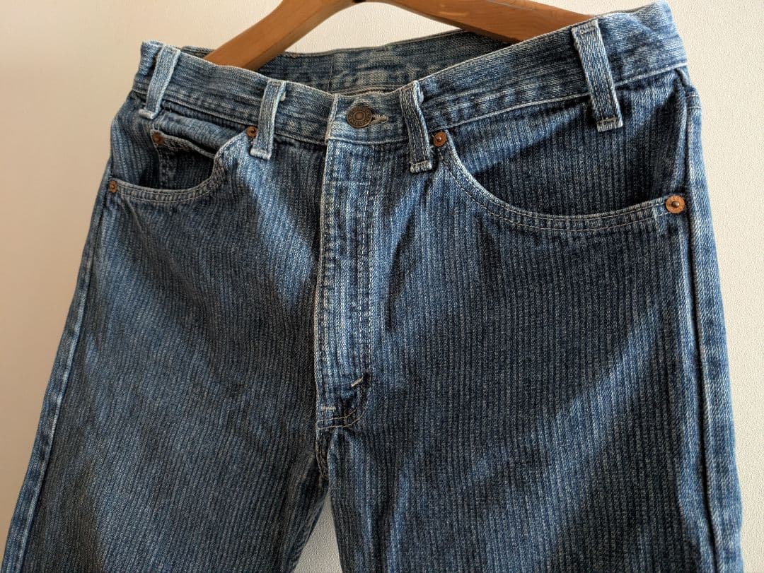 希少 Levi's505 ストライプ USA製 リーバイス ビンテージデニム