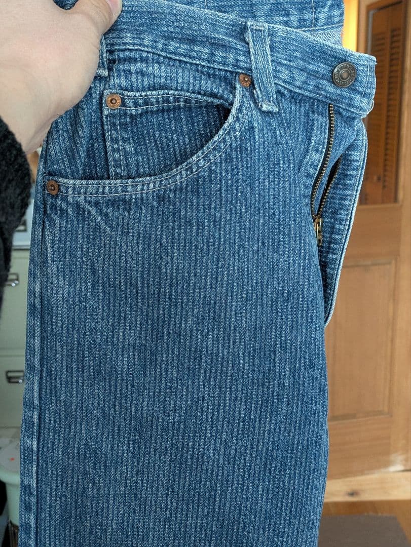 希少 Levi's505 ストライプ USA製 リーバイス ビンテージデニム