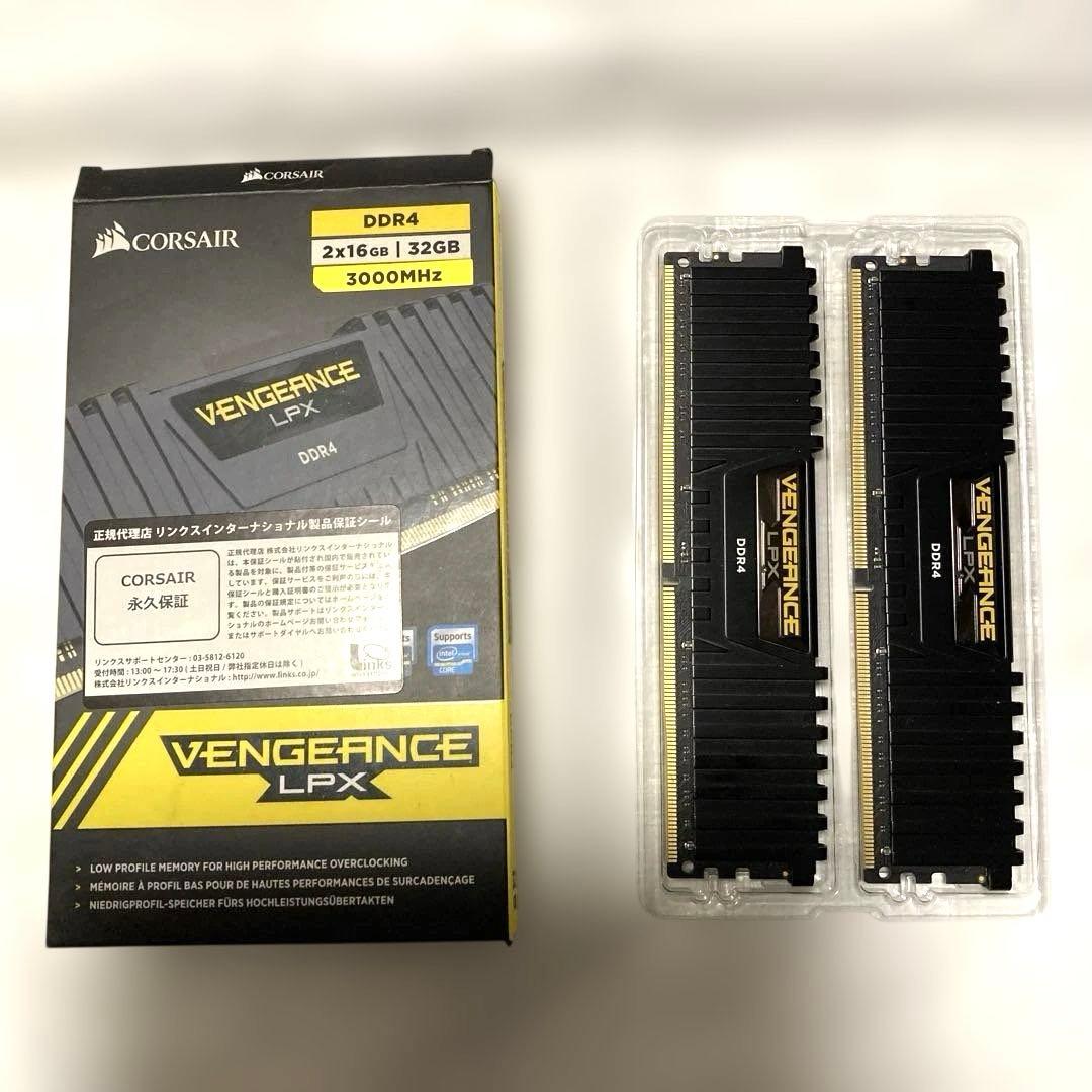 メモリー Corsair Vengeance LPX DDR4 32GB(16GBx2)
