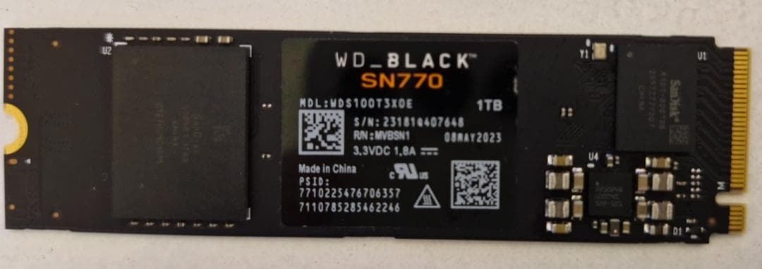 WDS100T3X0E WD BLACK SN770 NVMe SSDシリーズ