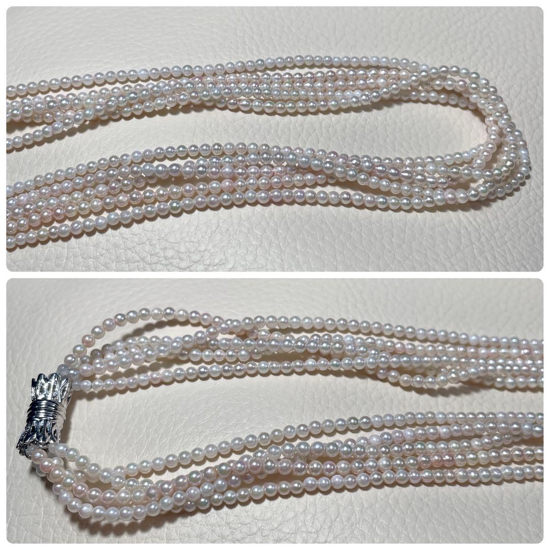 5連✨️ あこや真珠 パール ネックレス 約2.0~2.5mm ベビー 本真珠