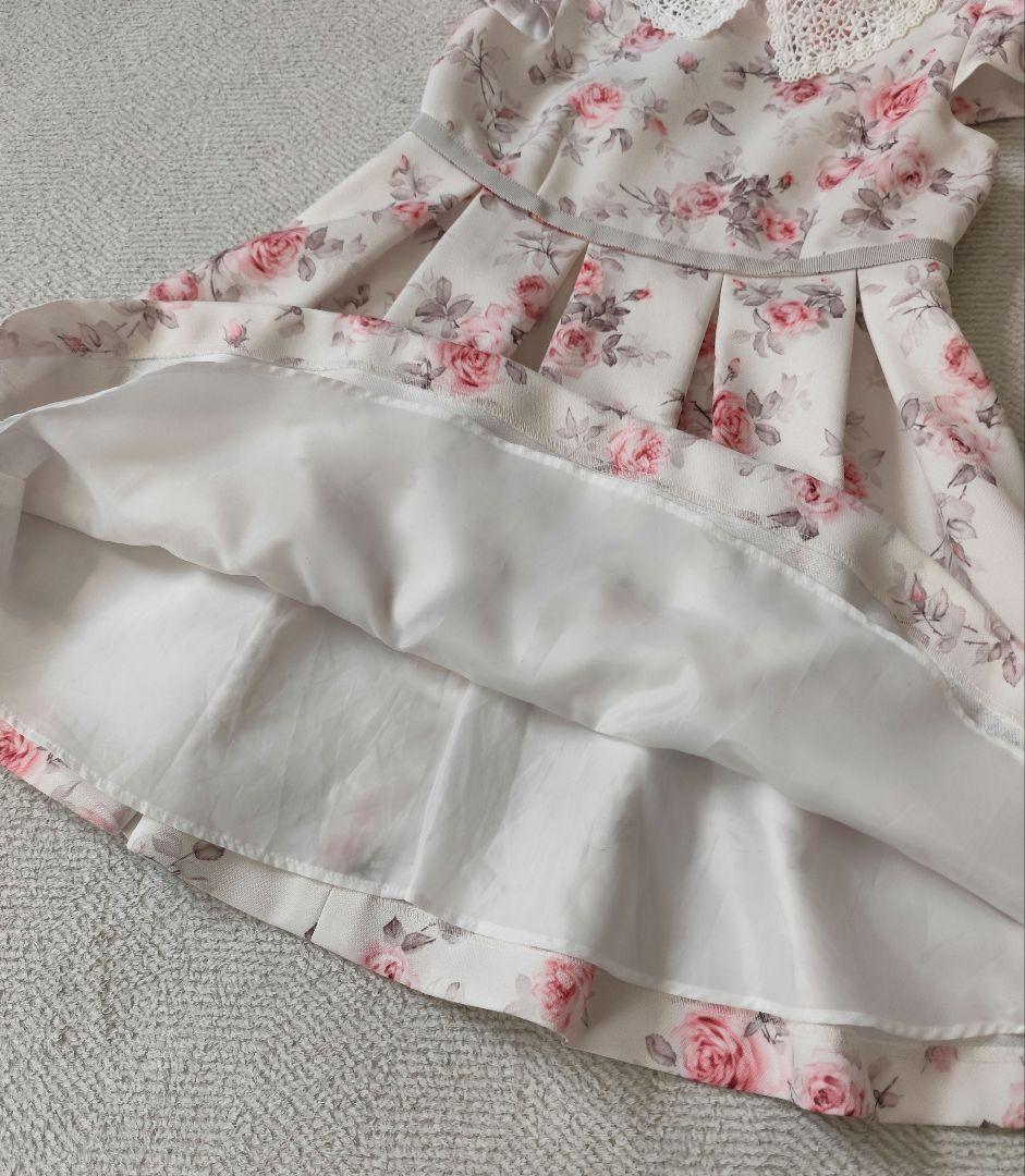 し*ー様 petit main レース衿花柄ワンピース フォーマルスーツ 120