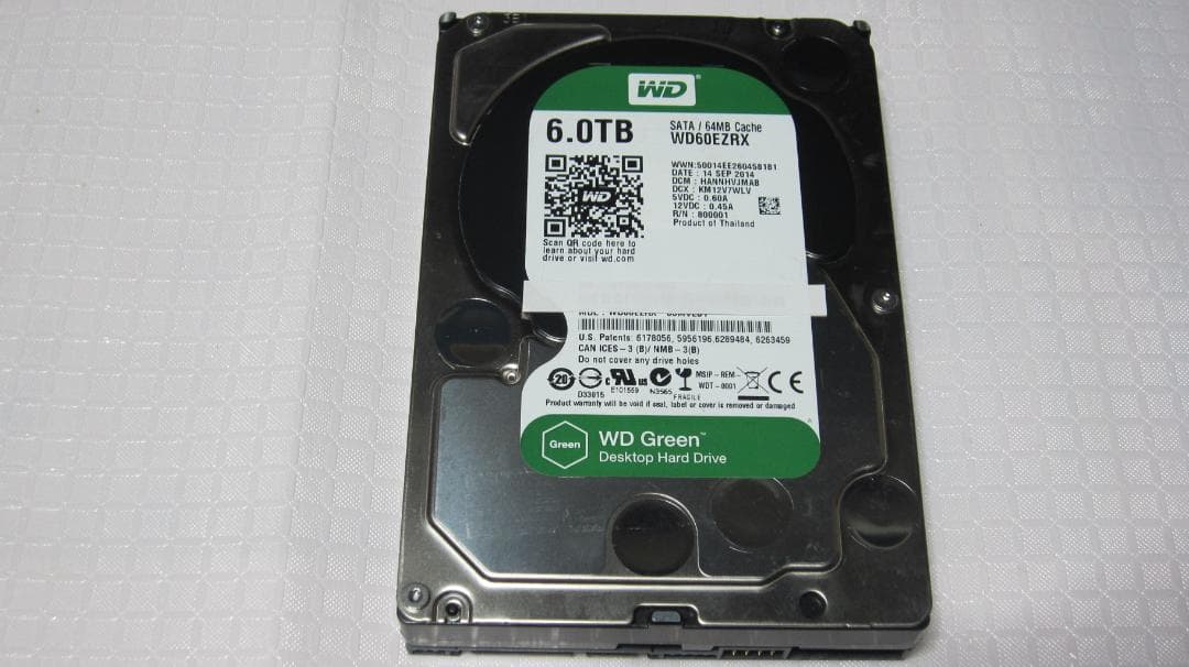WD WD60EZRX 3.5インチ 6TB 正常動作確認済 使用292時間