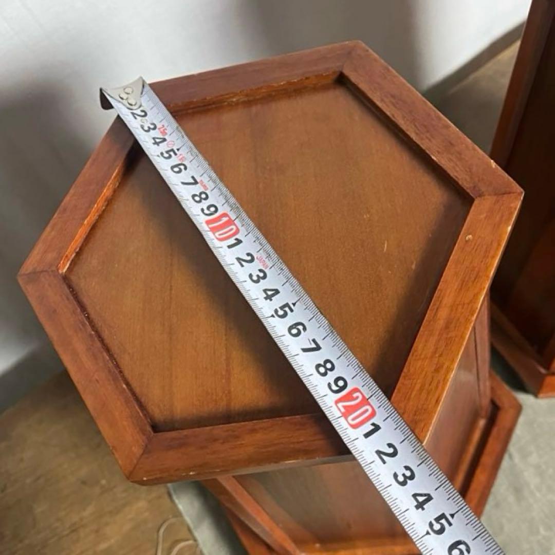 左右2点セット◾️木製 飾り台 ディスプレイ台 花台 スピーカースタンド