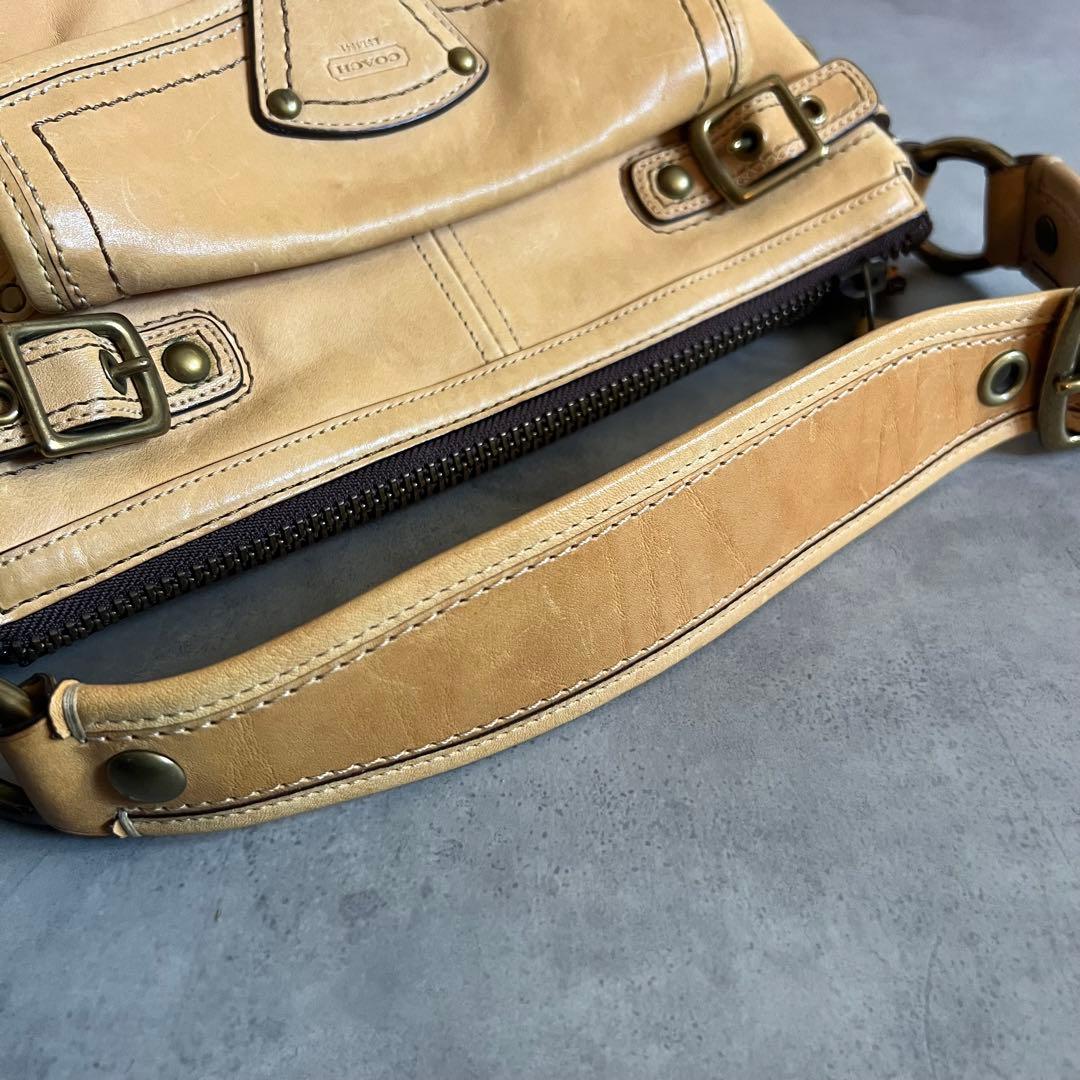 COACH 65th Legacy bag バッグ レザー ハンド ターンロック