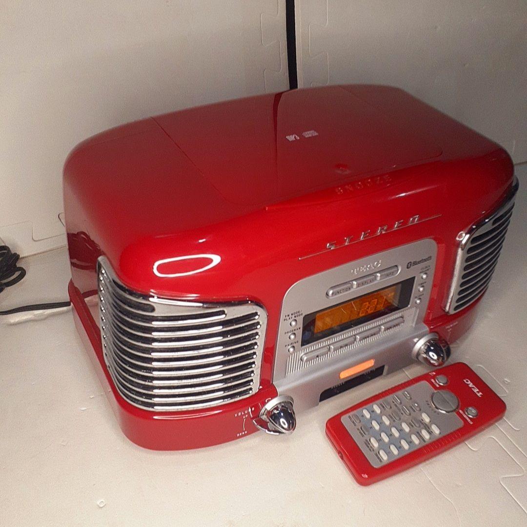 【レア美品】TEAC SL-D930 レッド CD ラジオ bluetooth