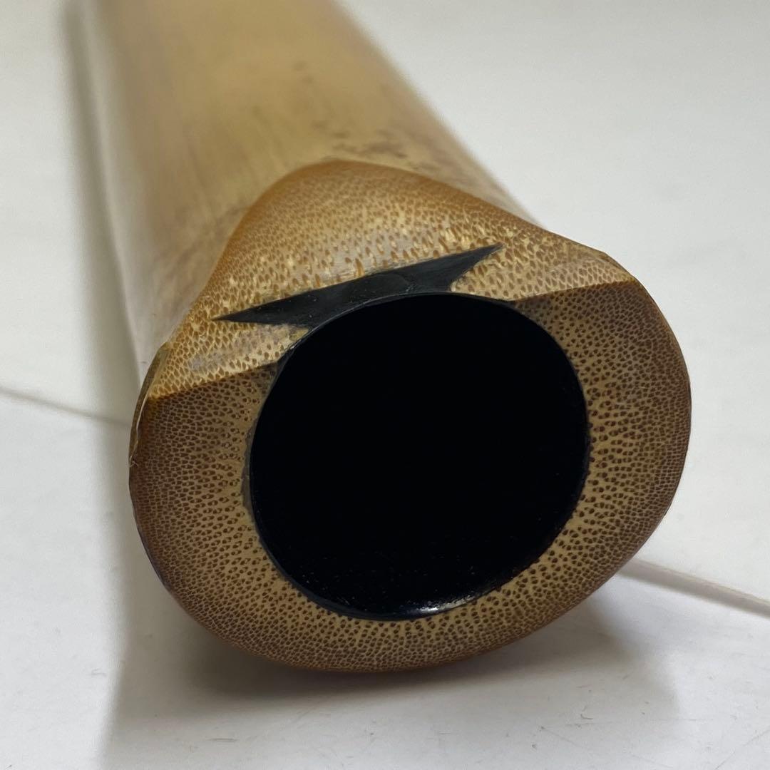 竹治作 銀3線 竹製 尺八 約71cm 東キ8-0117①