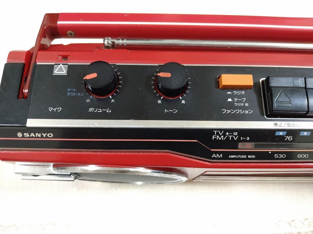 SANYO ラジカセ MR-U4SA レッド サンヨー
