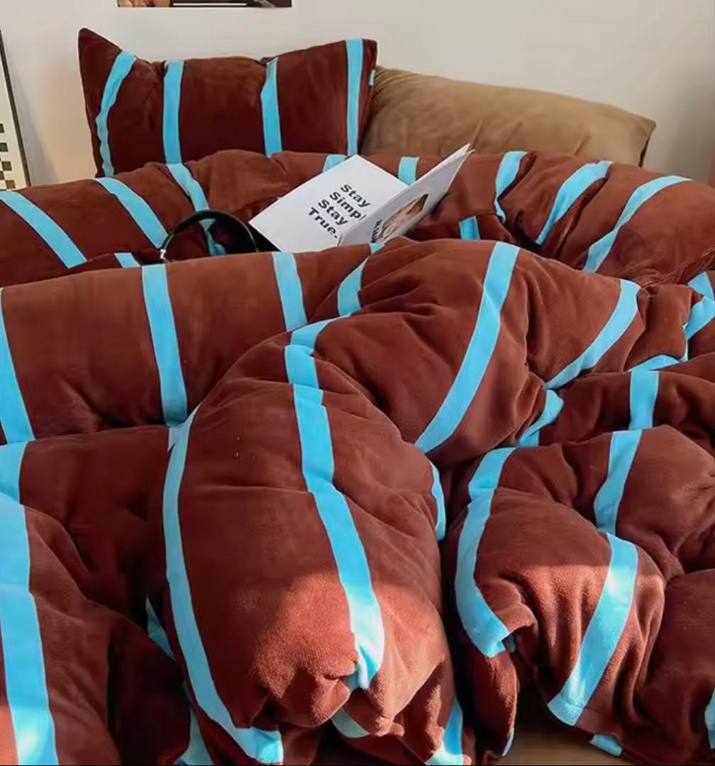 新品　秋冬　布団カバー 掛け布団カバー シングル3点セット ウォッシャブル加工