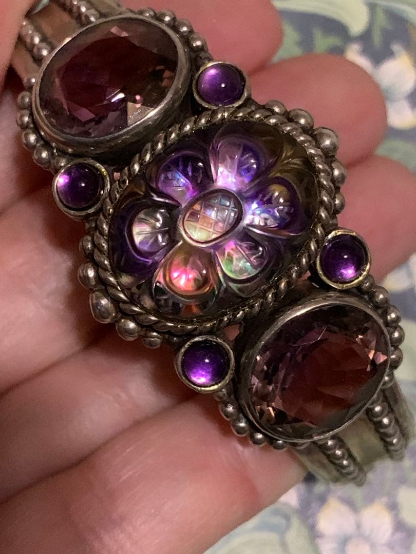 STEPHEN DWECK シルバーバングル（アバロンクォーツ・アメトリン）