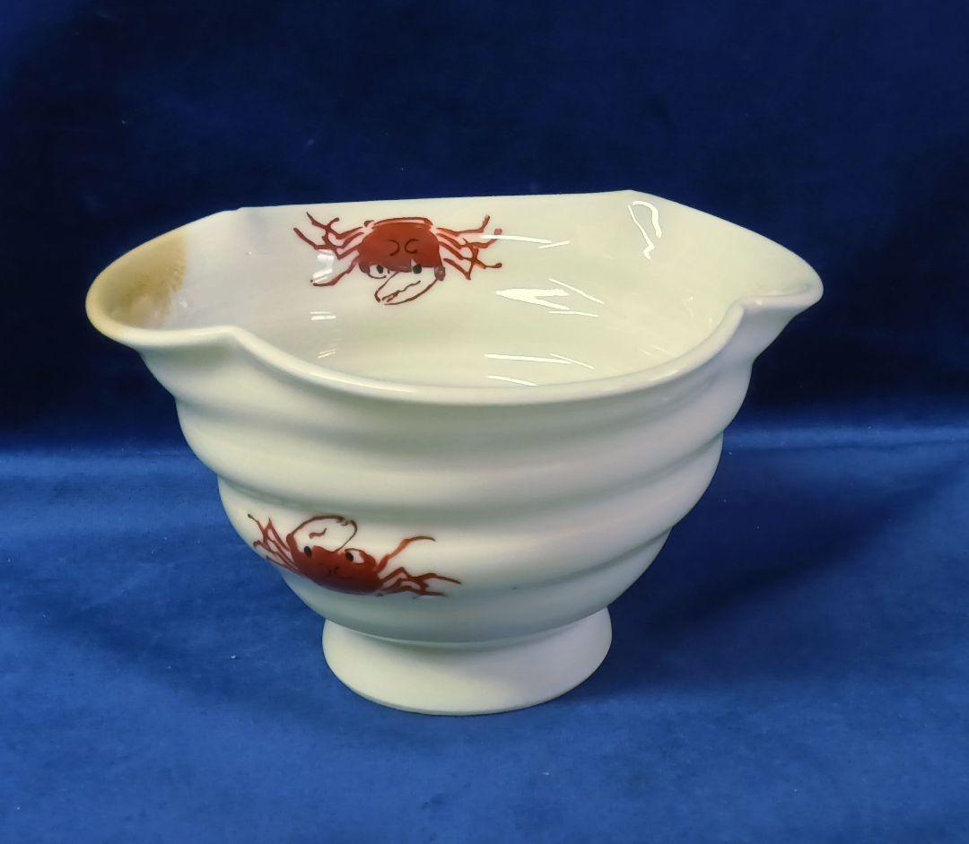 高台小鉢　蟹絵　5客　八角鉢　10客　骨董　和食器　懐石料理 会席 向付