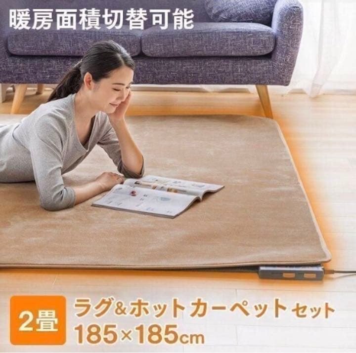 新品★TEKNOS ラグ付き 2畳用電気カーペット