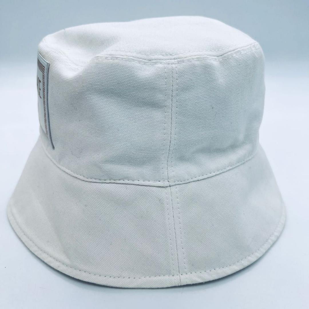 フェンディ フェンダーチェ　黄ばみ バケットハット ホワイト キャンバス