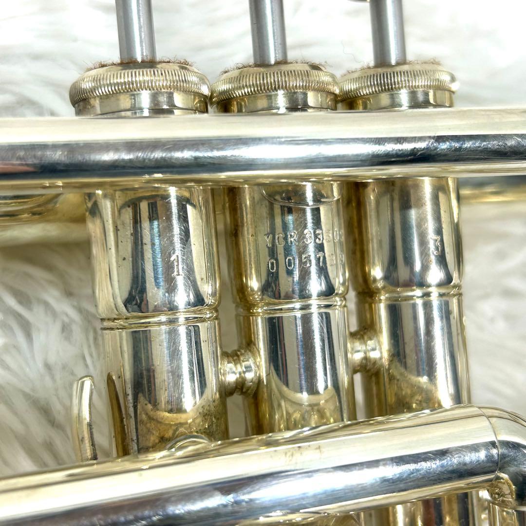 【美品】YAMAHA ヤマハ YCR-3330S コルネット シルバー 動作確認