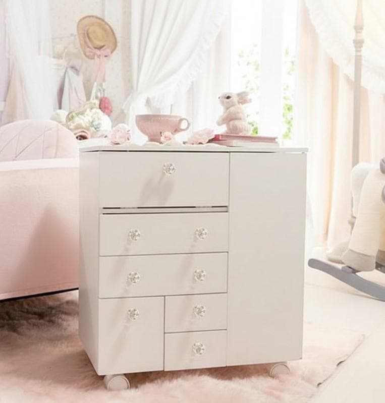 フォロー割【新品】コスメワゴン　クリスタル調ハンドル ドレッサー　コスメ収納