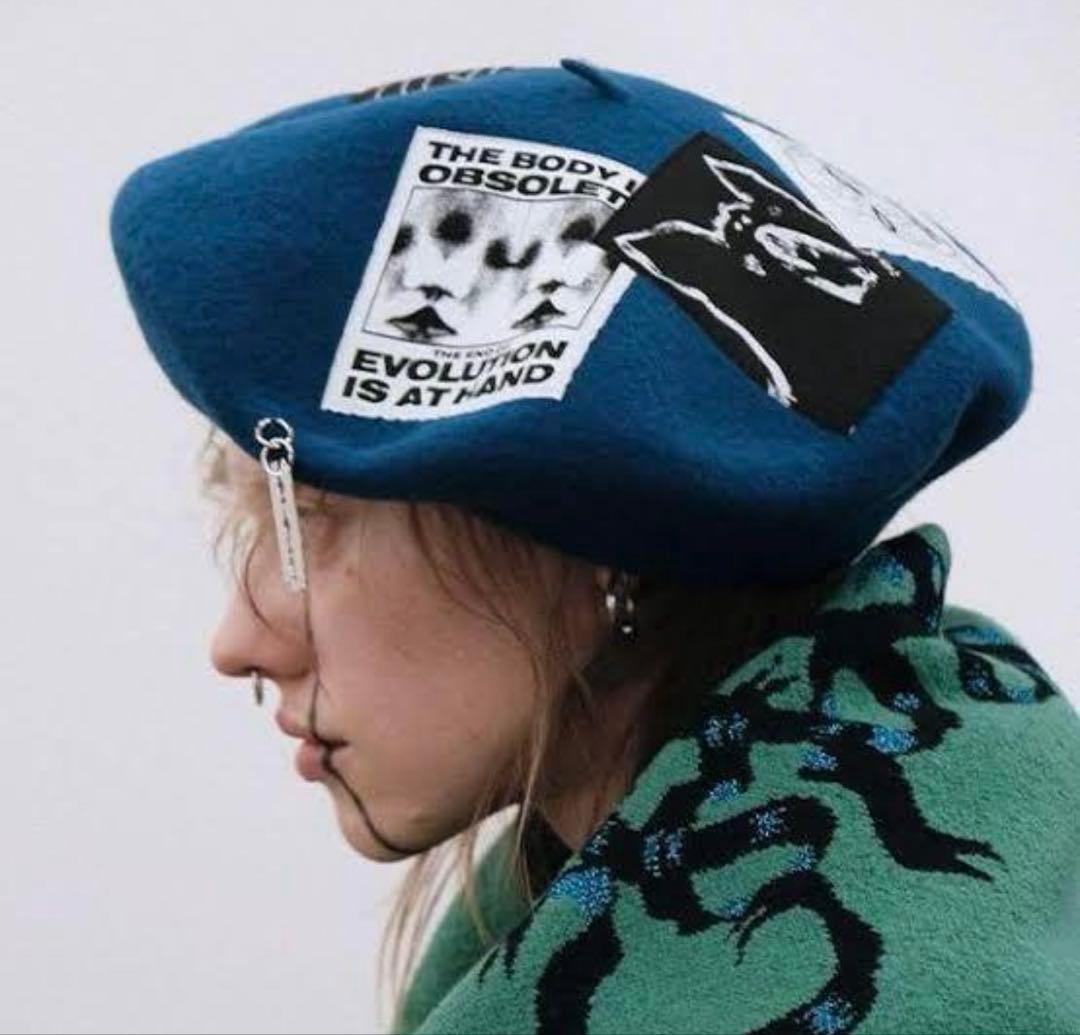 美品　KIDILL CA4LA ベレー帽 レア品　ブルー