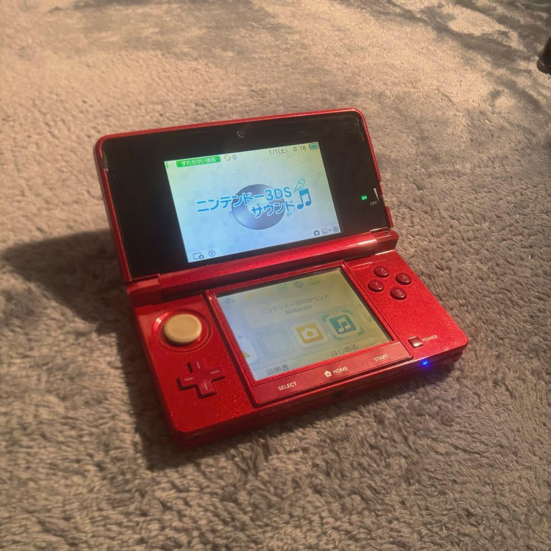 ニンテンドー Nintendo 3DS レッド 動作確認済み