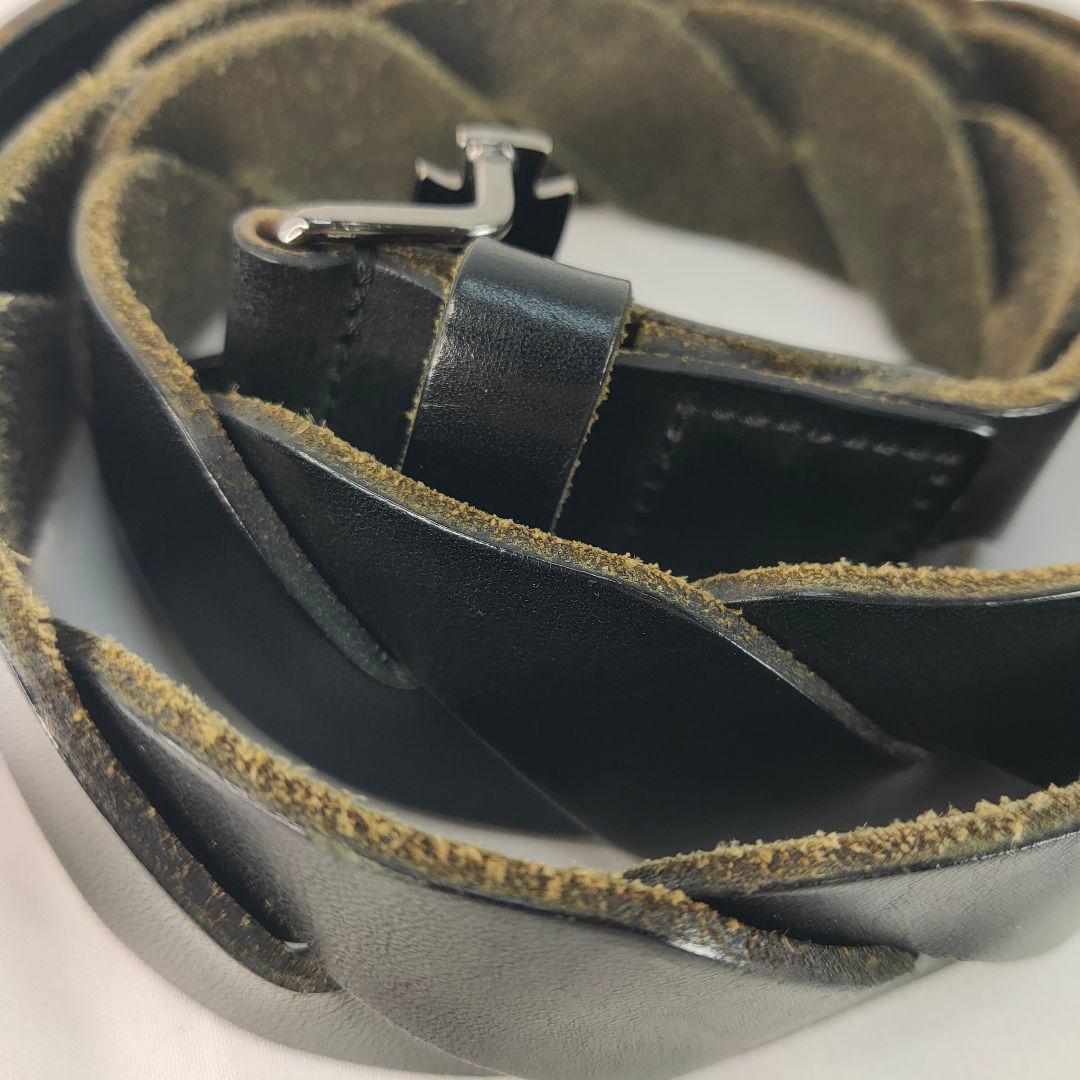 Vivienne Westwood ブラック レザー ベルト オーブバックル