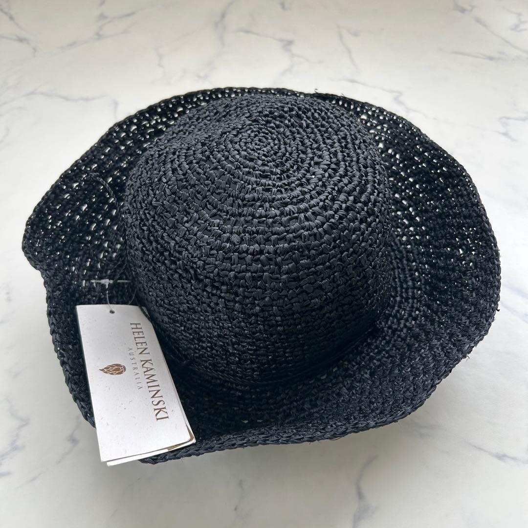 新品 ヘレンカミンスキー 麦わら帽子 ストローハット つば約10cm