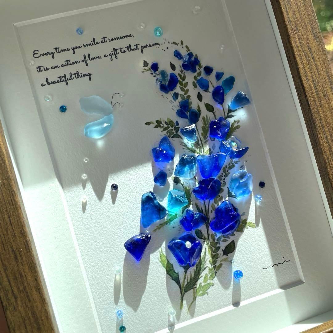 シーグラスアート　葵〜美しく〜