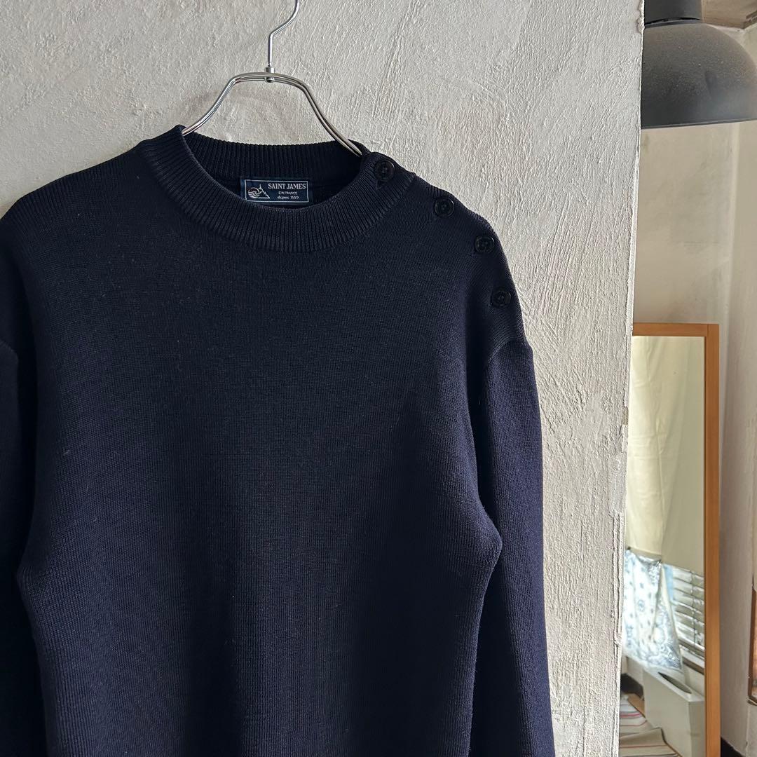 90S フランス製 SAINT JAMES ニット CANCALE ネイビー