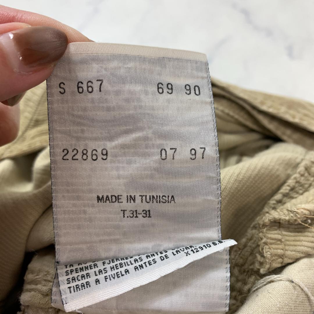 リーバイス オーバーオール コーデュロイ 綿 ベージュ M相当 C5099