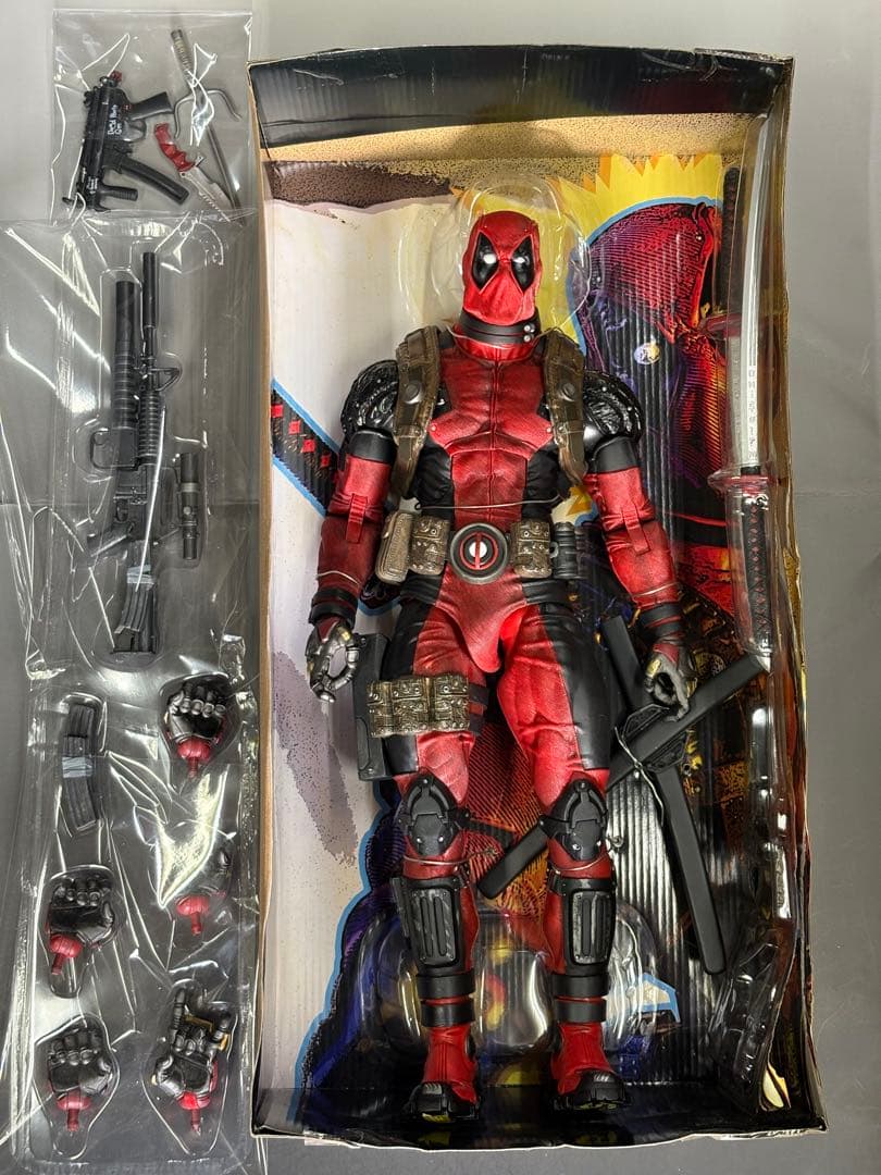 NECA 1/4 マーベルDEADPOOL 新品同様 付属品欠品無し 箱痛みあり