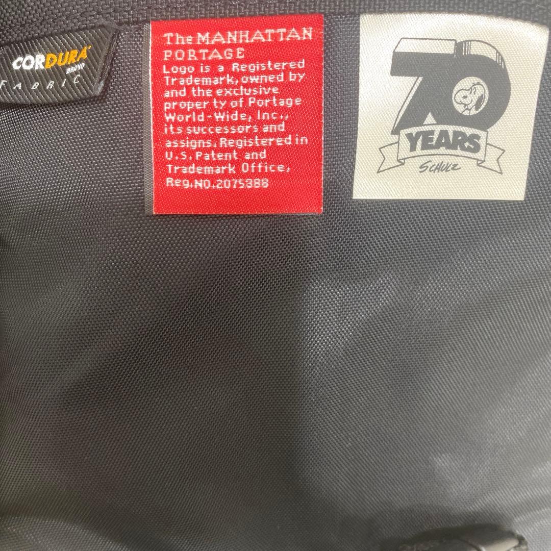 新品✨マンハッタンポーテージ　スヌーピー　70周年　メッセンジャーバッグ　黒