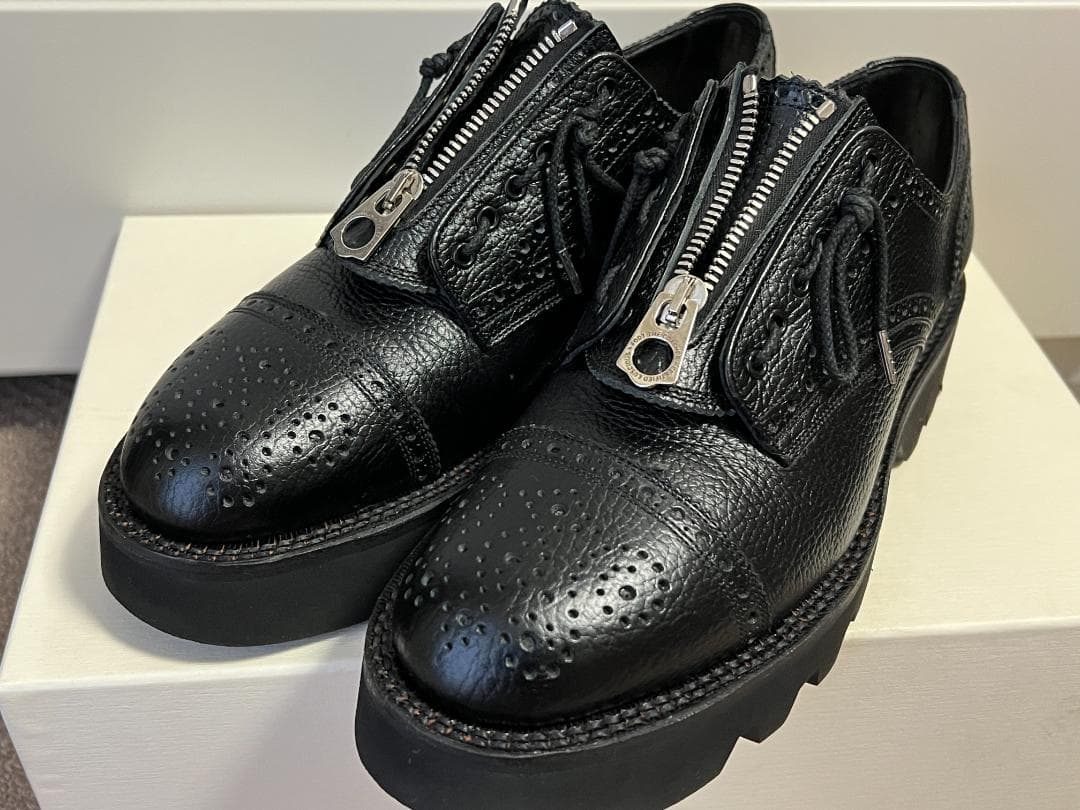 74800円フットザコーチャー美品25cm黒RESISTANCEメンズシューズ