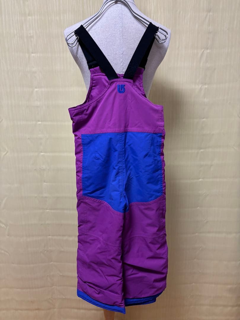 バートン　100 110スノーボードウェア　子供　キッズ BURTON ビブ　紫