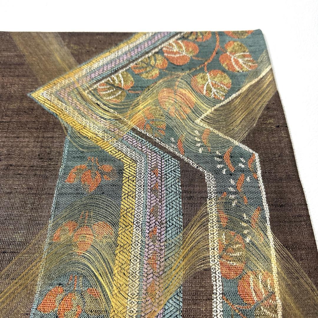 専用帯4772 ●染織の名門 しょうざん謹製 生紬 高級 正絹 袋帯