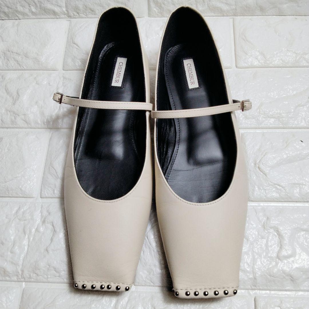 CHEMBUR チェンバー バレエシューズ ストラップ メリージェーン スタッズ