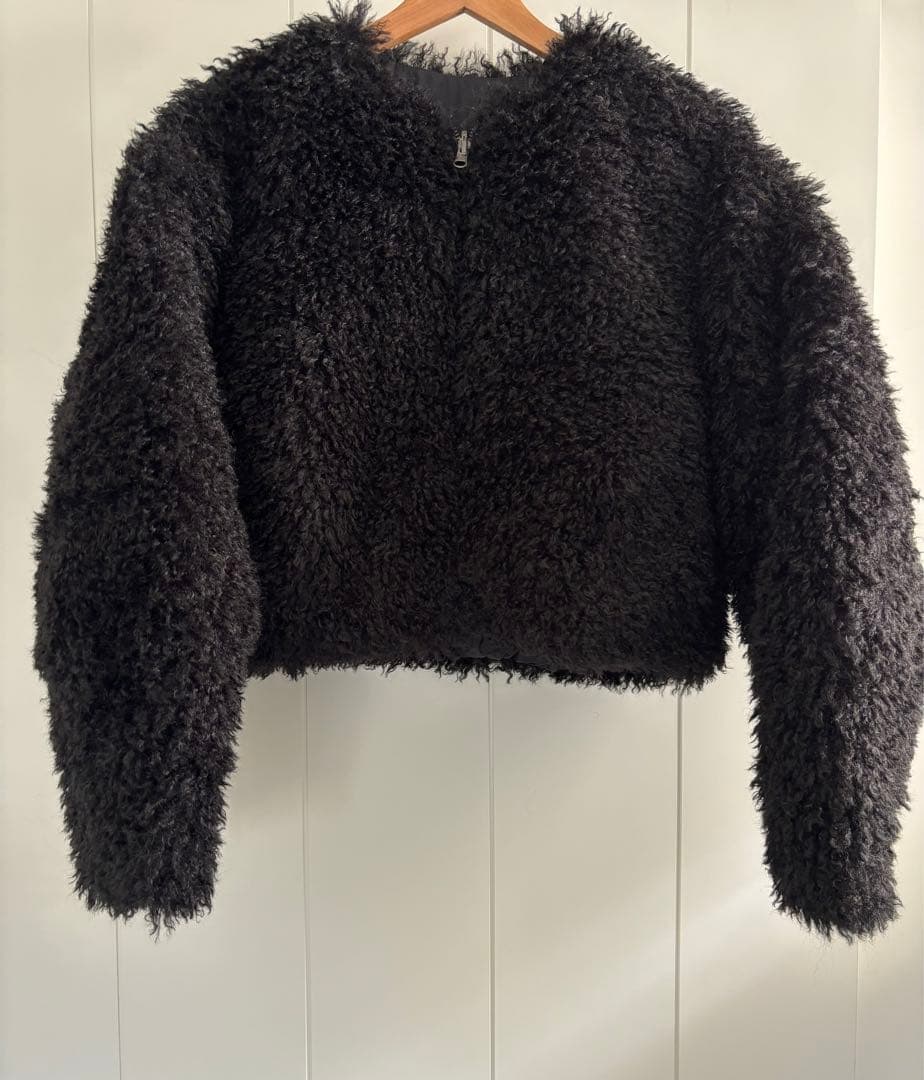 VERSEAU チベットラムリバーシブルブルゾン