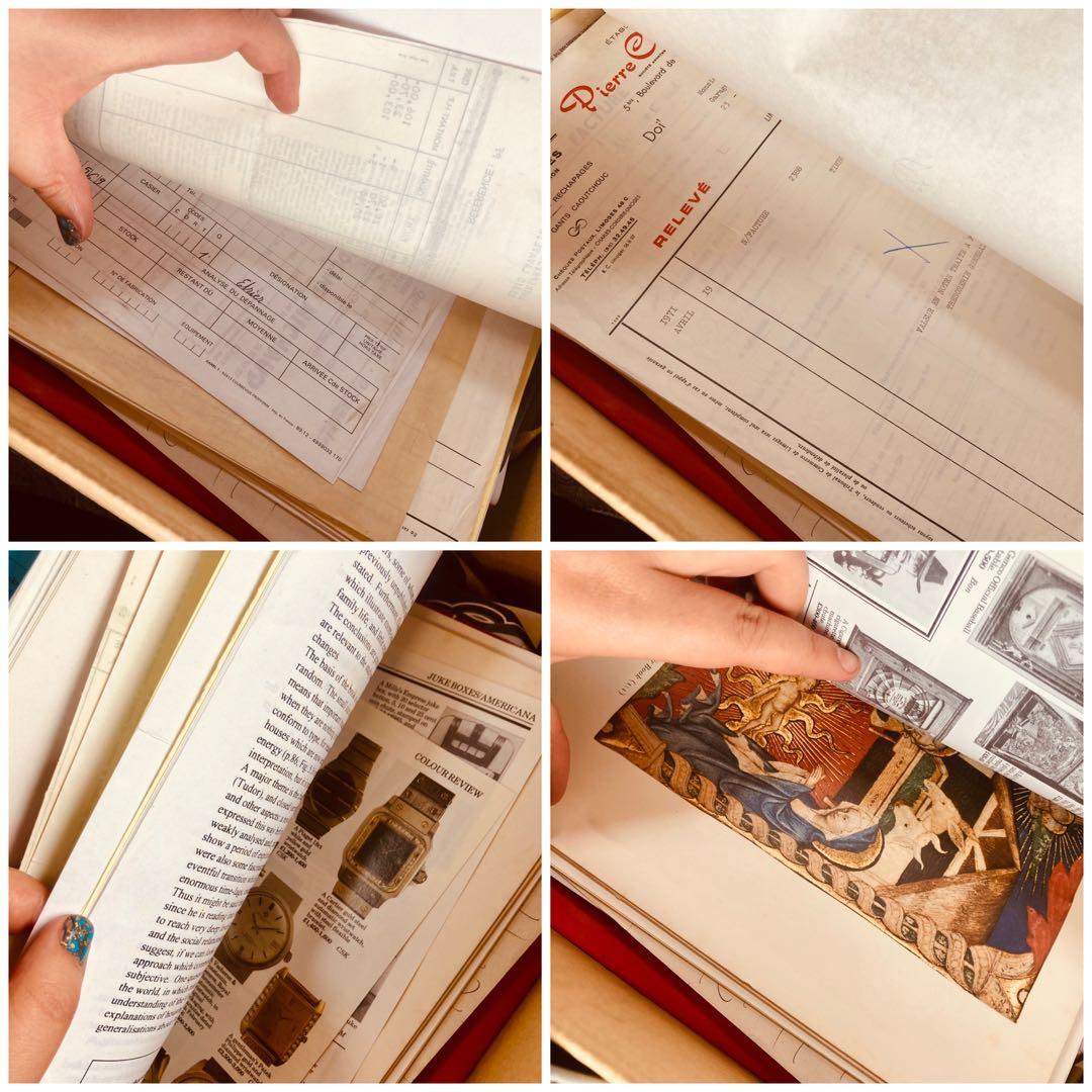 海外 ヴィンテージ 紙モノ 大量 詰め合わせ ジャンクジャーナル 味紙