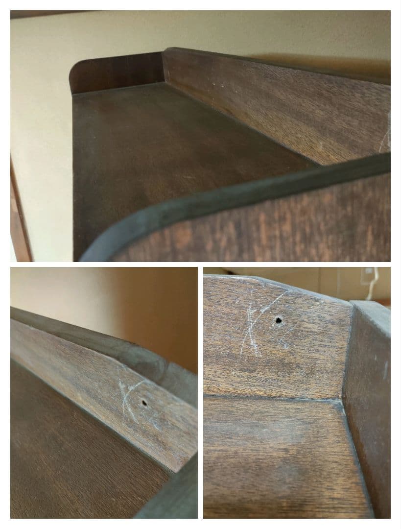 【昭和レトロ】木製 5段本棚 ブラウン