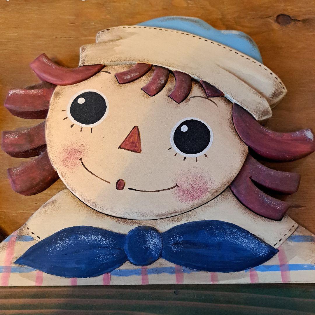 カントリー雑貨 ウエルカムボード 一点物 ラガディアン＆アンディ