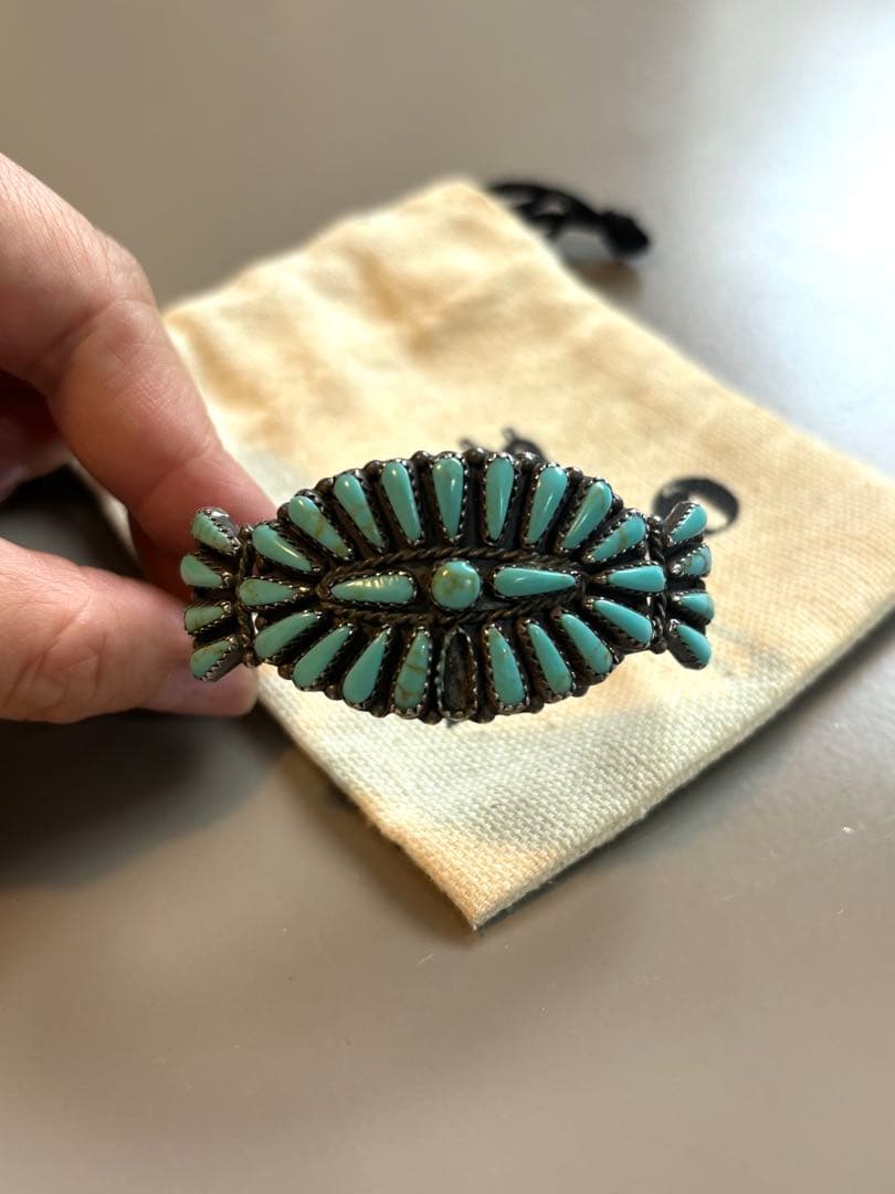 Harpo ハーポ ターコイズ フラワー バングル インディアンジュエリー