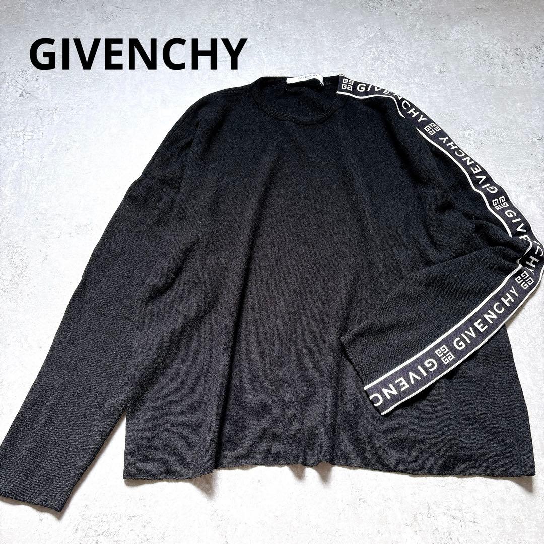 GIVENCHY✨パリコレ　ロゴラインニット　ブラック　黒　ユニセックス　長袖