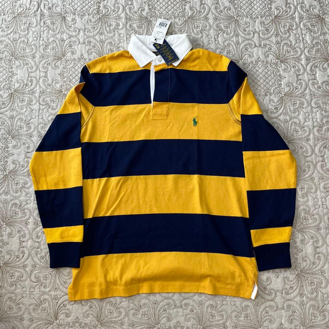 【新品】Polo Ralph Lauren ラガーシャツ イエロー/ネイビー
